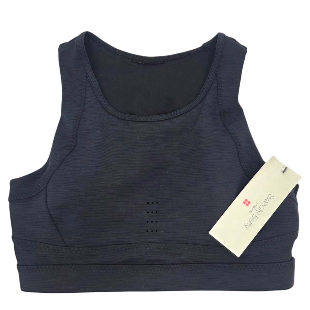 Sweaty Betty Sports Bra Super Sculpt Stream Training Bra NEW Womens Large Gray - Picture 1 of 9